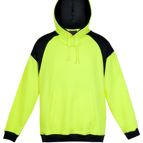Men Shoulder Contrast Hi Vis Hoodie Thumbnail